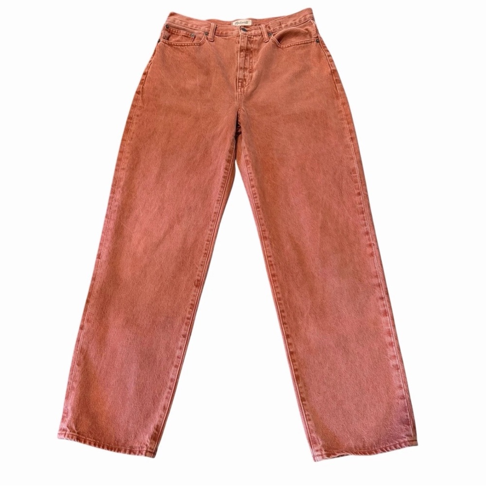 Madewell Jeans Women’s 29 Peach Baggy Straight Leg High Waist Slouchy 90s